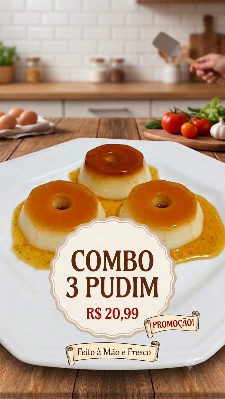 Combo pudim  120 gramas cada